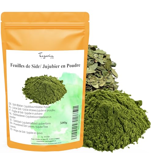 500g Gemahlene Sidr/Jujube-Blätter – Jujube-Pulver – Intensives Aroma und Geschmack – 100% Natürlich, Rein und Ohne Zusätze – TazarinLtd 500g Gemahlene Sidr/Jujube-Blätter – Jujube-Pulver – Intensives Aroma und Geschmack – 100% Natürlich, Rein und Ohne Zusätze – TazarinLtd von Tazarin LTD