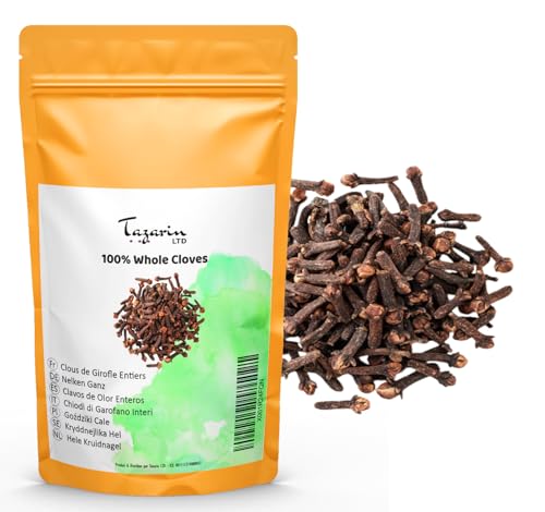 50g Nelken Ganz - Gewürznelken Getrocknet, Hochwertige Nelke Handverlesen - Gewürznelken Nicht Gemahlen - Ideal Zum Kochen - 100% Natürlich Ohne Zusätze | Tazarin Ltd 50g Nelken Ganz - Gewürznelken Getrocknet, Hochwertige Nelke Handverlesen - Gewürznelken Nicht Gemahlen - Ideal Zum Kochen - 100% Natürlich Ohne Zusätze | Tazarin Ltd von Tazarin LTD