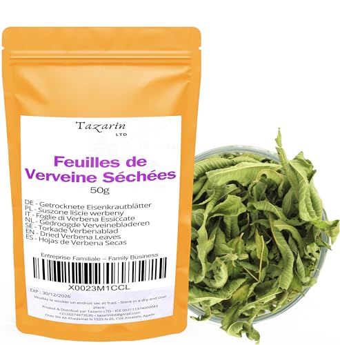 50g Zitronenverbene - Ganze Getrocknete Blätter - Aloysia Citrodora von Hand Geerntet - Kräutertee Infusion - Schlaf und Entspannung - 100% Natürlich, Rein und Ohne Zusatzstoffe | Spitzenqualität. 50g Zitronenverbene - Ganze Getrocknete Blätter - Aloysia Citrodora von Hand Geerntet - Kräutertee Infusion - Schlaf und Entspannung - 100% Natürlich, Rein und Ohne Zusatzstoffe | Spitzenqualität. von Tazarin LTD
