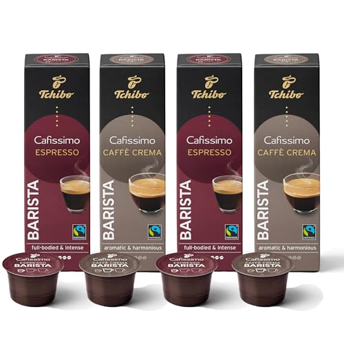 Tchibo Cafissimo Probierset Barista Edition verschiedene Sorten Caffè Crema und Espresso, Premium Qualität, 40 Stück (4x10 Kapseln), nachhaltig & fair gehandelt von Tchibo