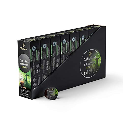 Tchibo Cafissimo Vorratsbox Espresso Brasil Kaffeekapseln, 80 Stück – 8 x 10 Kapseln (Espresso, ausdrucksstark mit Nussnote), nachhaltig & fair gehandelt Tchibo Cafissimo Vorratsbox Espresso Brasil Kaffeekapseln, 80 Stück – 8 x 10 Kapseln (Espresso, ausdrucksstark mit Nussnote), nachhaltig & fair gehandelt von Tchibo