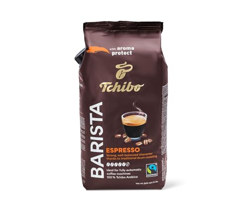 Tchibo Barista Espresso Bohnenkaffee 1kg 100% Arabica, dunkel geröstet, Niedriger Koffeingehalt von Tchibo