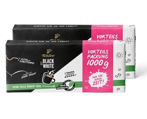 Tchibo Black&White Vorteilspack 4x 250 g, Packung mit 2x 1000g. gemahlener Kaffee von Tchibo
