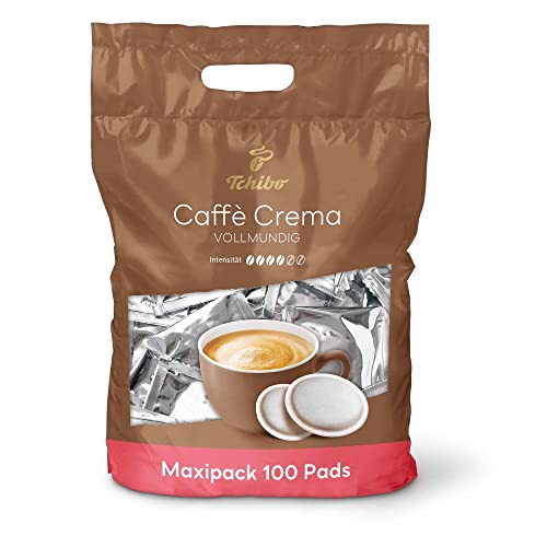 Tchibo Kaffeepads Vorratspack Maxipack, Caffè Crema vollmundig, 100 Stück – 1x 100 Pads (Kaffee, ausgewogen und vollmundig), nachhaltig, geeignet für Senseo Maschinen von Tchibo