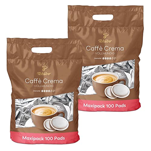 Tchibo Kaffeepads Vorratspack Maxipack, Caffè Crema vollmundig, 200 Stück – 2x 100 Pads (Kaffee, ausgewogen und vollmundig), nachhaltig, geeignet für Senseo Maschinen von Tchibo