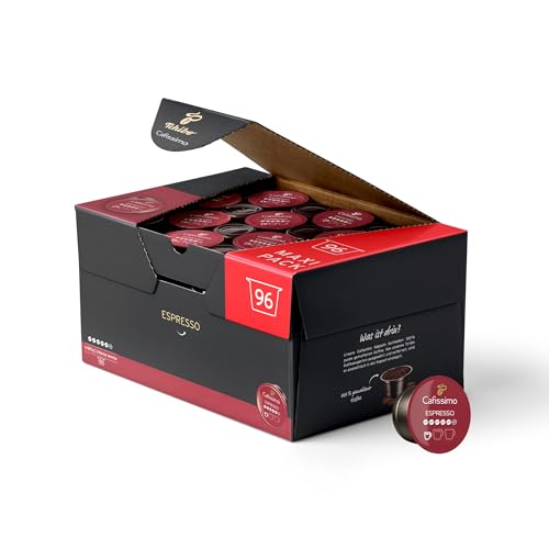 Tchibo Cafissimo Vorratsbox Espresso kräftig Kaffeekapseln, 96 Stück (Espresso, intensiv mit kräftigen Röstaromen), nachhaltig & fair gehandelt von Tchibo