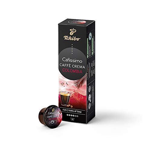 Tchibo Cafissimo Caffè Crema Colombia Kaffeekapseln, 10 Stück (Kaffee, ausdrucksstark mit Hauch von Limette), nachhaltig & fair gehandelt von Tchibo