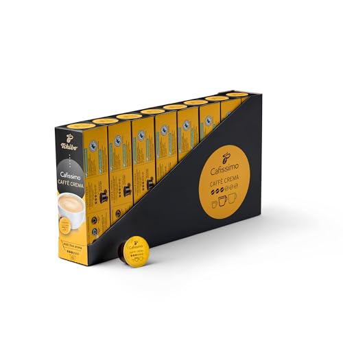 Tchibo Cafissimo Vorratsbox Caffè Crema mild Kaffeekapseln, 80 Stück – 8x 10 Kapseln (Kaffee, mild mit sanftem Aroma), nachhaltig & fair gehandelt von Tchibo