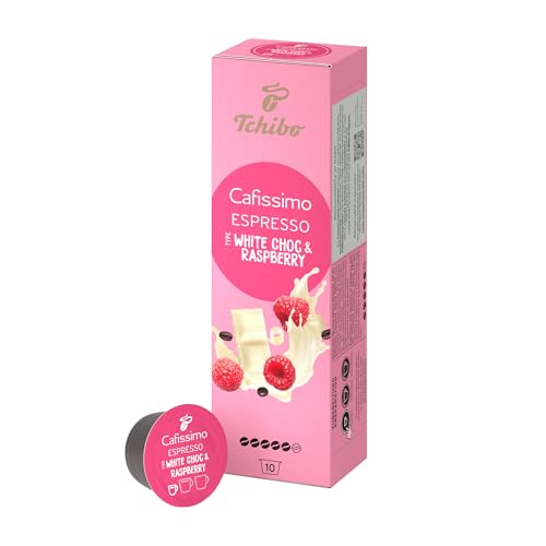 Tchibo Cafissimo Espresso Raspberry White Choc Kaffeekapseln, 10 Stück (Espresso, Geschmack von weißer Schokolade & Himbeere), nachhaltig & fair gehandelt, Limited Edition von Tchibo