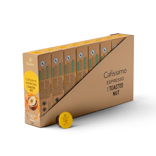 Tchibo Cafissimo Espresso Toasted Nut Kaffeekapseln, 10 Stück (Espresso, aromatisch mit Rösthaselnuss-Geschmack), nachhaltig & fair gehandelt, Limited Editionn von Tchibo