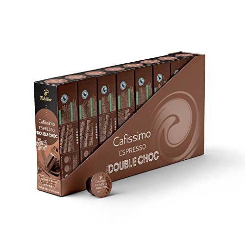 Tchibo Cafissimo Vorratsbox Flavoured Summer Edition Espresso Double Choc Kaffeekapseln, 80 Stück (8x10 Kapseln), nachhaltig & fair gehandelt, Premium Qualität von Tchibo