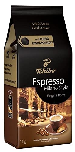 Tchibo Espresso Milano Style Bohnenkaffee 1kg,100% Arabika, dunkel geröstet, geringer Koffeingehalt von Tchibo