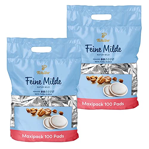 Tchibo Kaffeepads Vorratspack Maxipack, Feine Milde, 200 Stück – 2x 100 Pads (Kaffee, mild mit sanften Röstaromen), nachhaltig, geeignet für Senseo Maschinen von Tchibo