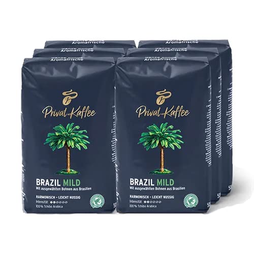 Tchibo - Privat Kaffee Brazil Mild Bohnen - 6x 500g von Tchibo