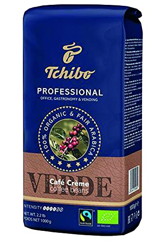 Tchibo Professional Caffe Crema Verde 1kg ganze Kaffee-Bohne, Bio Fairtrade, 100% Arabica von Tchibo