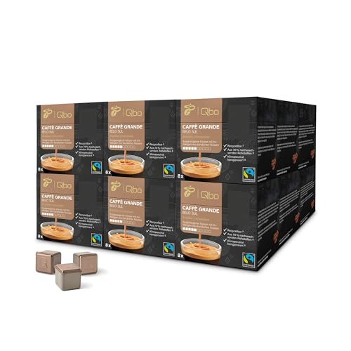 Tchibo Qbo Caffè Grande Belo Sul Premium Kaffeekapseln, 144 Stück - 18x8 Kapseln (Caffè Grande, Intensität 5/10, ausgewogen und nussig), nachhaltig, aus 70% nachwachsenden Rohstoffen von Tchibo