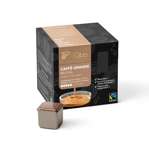 Tchibo Qbo Caffè Grande Belo Sul Premium Kaffeekapseln, 27 Stück (Caffè Grande, Intensität 5/10, ausgewogen und nussig), nachhaltig, aus 70% nachwachsenden Rohstoffen & klimaneutral kompensiert von Tchibo