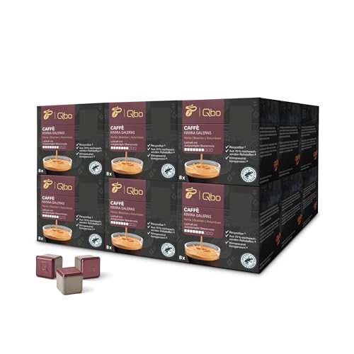 Tchibo Qbo Caffè Kinyaa Galeras Premium Kaffeekapseln, 144 Stück - 18x8 Kapseln (Caffè, Intensität 7/10, lebhaft und beerig), nachhaltig, aus 70% nachwachsenden Rohstoffen & klimaneutral kompensiert von Tchibo