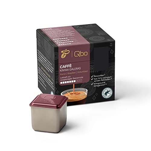 Tchibo Qbo Caffè Kinyaa Galeras Premium Kaffeekapseln, 8 Stück (Caffè, Intensität 7/10, lebhaft und beerig), nachhaltig, aus 70% nachwachsenden Rohstoffen & klimaneutral kompensiert von Tchibo