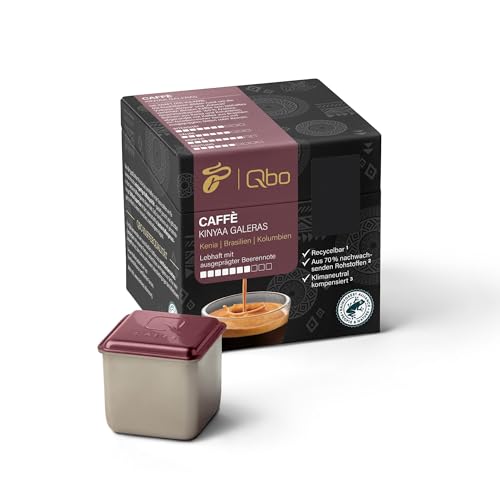 Tchibo Qbo Caffè Kinyaa Galeras Premium Kaffeekapseln, 8 Stück (Caffè, Intensität 7/10, lebhaft und beerig), nachhaltig, aus 70% nachwachsenden Rohstoffen & klimaneutral kompensiert von Tchibo