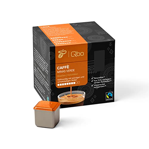 Tchibo Qbo Caffè Minas Verde Premium Kaffeekapseln, 27 Stück (Caffè, Intensität 8/10, vollmundig und würzig), nachhaltig, aus 70% nachwachsenden Rohstoffen & klimaneutral kompensiert von Tchibo