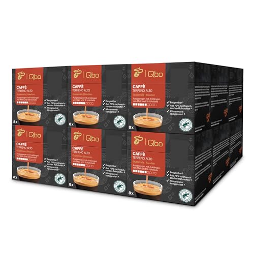 Tchibo Qbo Caffè Terreno Alto Premium Kaffeekapseln, 144 Stück – 18x 8 Kapseln (Caffè, Intensität 6/10, ausgewogen und malzig), nachhaltig & aus 70% nachwachsenden Rohstoffen von Tchibo