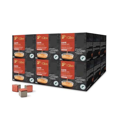 Tchibo Qbo Caffè Terreno Alto Premium Kaffeekapseln, 144 Stück – 18x 8 Kapseln (Caffè, Intensität 6/10, ausgewogen und malzig), nachhaltig & aus 70% nachwachsenden Rohstoffen von Tchibo