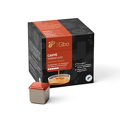 Tchibo Qbo Caffè Terreno Alto Premium Kaffeekapseln, 27 Stück (Caffè, Intensität 6/10, ausgewogen und malzig), nachhaltig, aus 70% nachwachsenden Rohstoffen & klimaneutral kompensiert von Tchibo