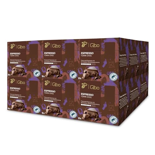 Tchibo Qbo Espresso Flavoured Dark Chocolate Premium Kaffeekapseln, 144 Stück (Espresso, Intensität 7/10, aromatisch und fruchtig), nachhaltig, aus 70% nachwachsenden Rohstoffen von Tchibo