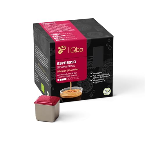 Tchibo Qbo Espresso Sidama Royal Premium Kaffeekapseln, 27 Stück (Espresso, Intensität 4/10, aromatisch und fruchtig), nachhaltig, aus 70% nachwachsenden Rohstoffen & klimaneutral kompensiert von Tchibo