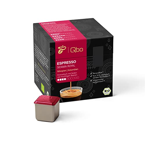 Tchibo Qbo Espresso Sidama Royal Premium Kaffeekapseln, 27 Stück (Espresso, Intensität 4/10, aromatisch und fruchtig), nachhaltig, aus 70% nachwachsenden Rohstoffen & klimaneutral kompensiert von Tchibo