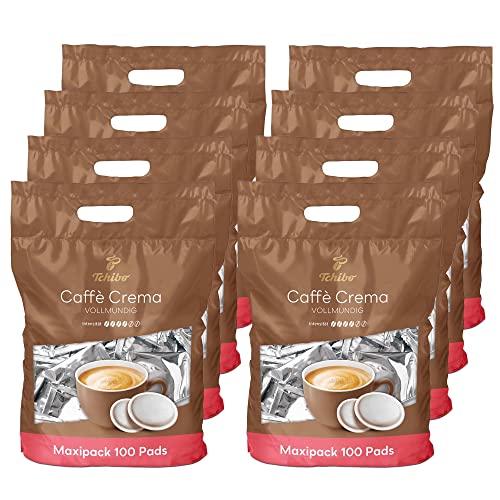 Tchibo Kaffeepads Vorratspack Maxipack, Caffè Crema vollmundig, 800 Stück – 8x 100 Pads (Kaffee, ausgewogen und vollmundig), nachhaltig, geeignet für Senseo Maschinen von Tchibo
