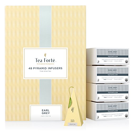 EVENTBOX mit Earl Grey von Tea Forté, Großpackung, 48 Handgefertige, Pyramidenförmige Teebeutel Schwarzer Tee von Tea Forte