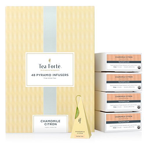 Tea FortÃEE©ÃEE® BULK PACK Chamomile Citron Herbal Tea, 48 Handcrafted Pyramid Tea Infusers by Tea Forte von Tea Forte