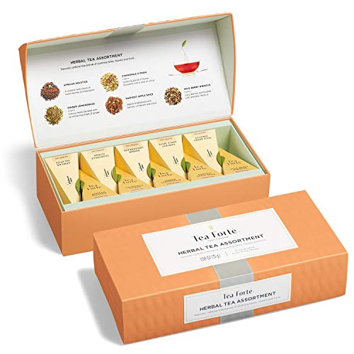 Tea Forte Kräutertee Petite Presentation Box mit 10 Pyramiden, Herbal Tea Assortment Box by Tea Forté von Tea Forte
