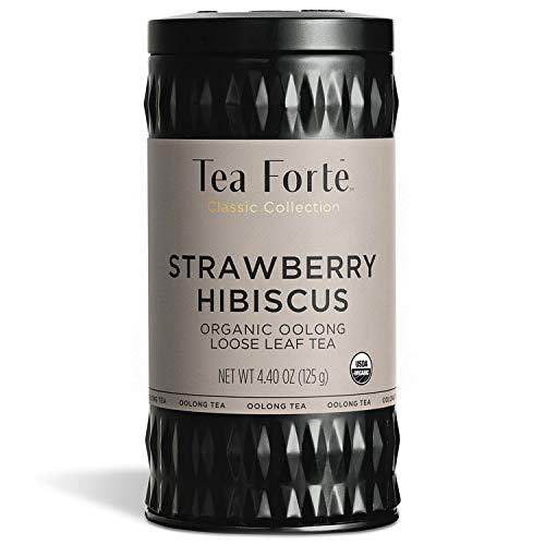 Tea Forté Strawberry Hibiscus | Bio Oolong Tee | Aluminium Dose 125g | von Tea Forte