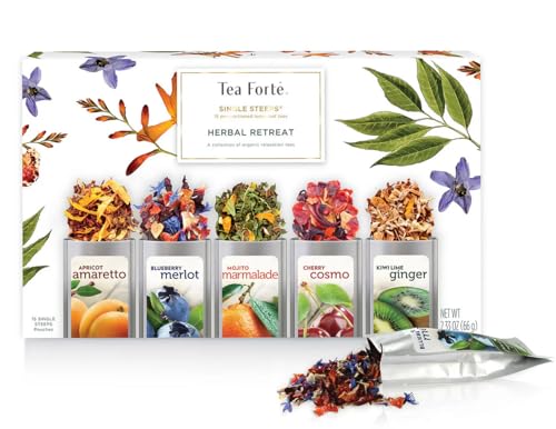 Tea forté Herbal Retreat Single Steeps - loser Tee in Portionsbeuteln, 1er Pack (1 x 66 g) von Tea Forte