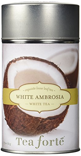 Tea forté White Ambrosia - loser Tee, Weißer Tee in Geschenkdose, 1er Pack (1 x 50 g) von Tea Forte
