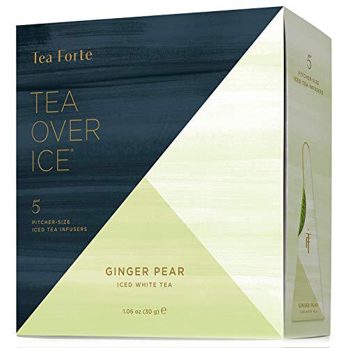 Tea forté White Ginger Pear - 5 Tee-Pyramiden für Eistee Weißer Tee, 1er Pack (1 x 40 g) von Tea Forte
