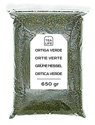 Brennesseltee 650 g - Geschnittene Grüne Brennnesselblätter - Grüner Brennnesseltee - Brennnessel in Lose - Natürliche Eigenschaften - Kräutertee (650 gr) von Tea Life
