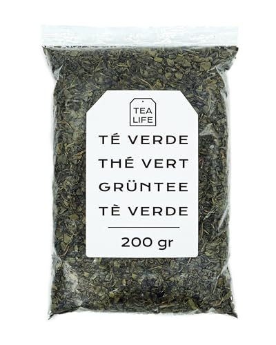 Green Tea 200g - Grüntee - Grüntee in Lose - Grüner Tee zur Gewichtsabnahme - Großer Tee - Kräutertee - Natürliche Eigenschaften (200 gr) von Tea Life
