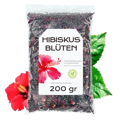 Hibiskustee 200gr - Hibiskusblüten - Hibiskusblütentee - Getrocknete Hibiskusblüten - Hibiskus - Hibiscus flower - Hibiskusblüten Lose (200 gr) von Tea Life