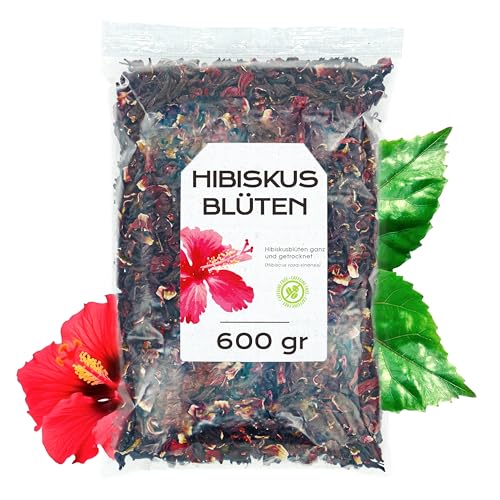 Hibiskustee 600gr - Hibiskusblüten - Hibiskusblütentee - Getrocknete Hibiskusblüten - Hibiskus - Hibiscus flower - Hibiskusblüten Lose (600 gr) von Tea Life