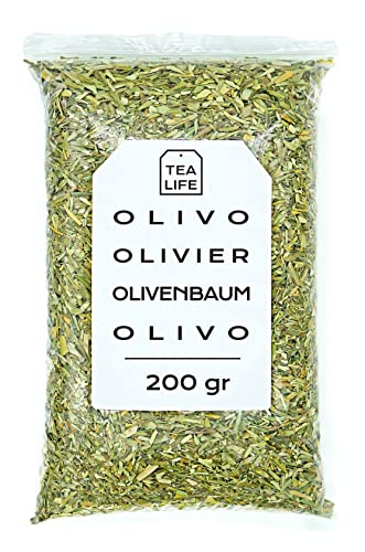 Olivenblatt Gehackt 200 gr - Natürlicher Olivenblättertee - Olivenblätter - Olivenblätter in Lose - Natürliche Eigenschaften - Kräutertee (200 gr) von Tea Life