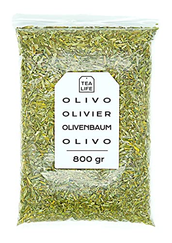 Olivenblatt Gehackt 800 gr - Natürlicher Olivenblättertee - Olivenblätter - Olivenblätter in Lose - Natürliche Eigenschaften - Kräutertee (800 gr) von Tea Life