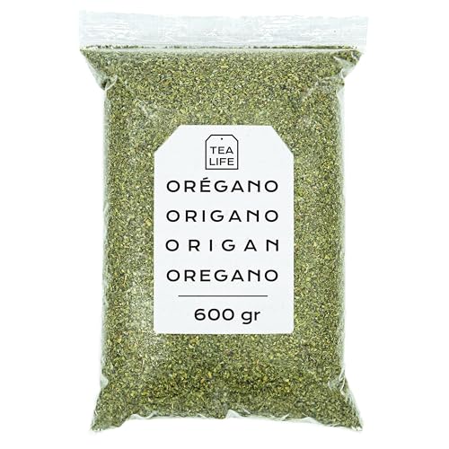 Oregano 600gr - Oregano Getrocknet - oregano Gewürz - Oregano Gerebelt - Oregano Tee - Oregano Blätter - Oregano Getrocknet Lose (600 gr) von Tea Life