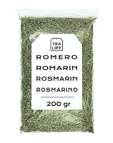 Rosemary 200g - Rosmarin Getrocknet - Rosemary Tee - Lose Aufgüsse - Reich an Mineralien und Nährstoffen - Natürliche Eigenschaften (200 gr) von Tea Life