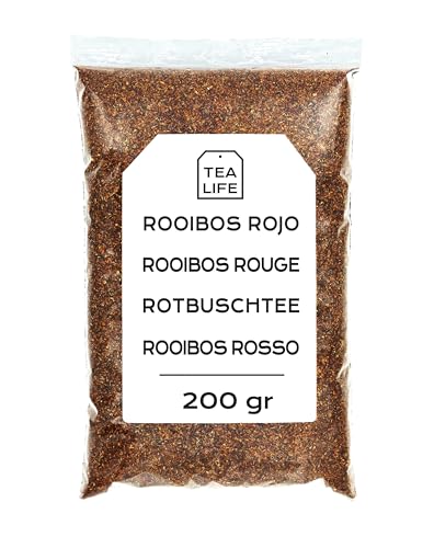 Rot Rooibos Tee 200g - Roibuschtee - Rot Rooibos Tee in Lose - Natürliche Eigenschaften (200 gr) von Tea Life