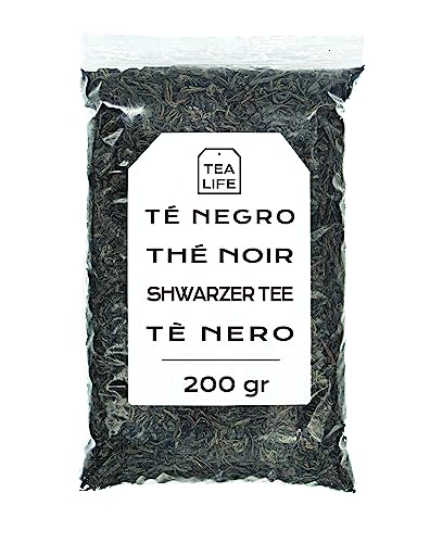Schwarzer Tee 200g - Schwarzer Tee Aufguss - Schwarzer Tee in Lose - Kräutertee - Natürliche Eigenschaften (200 gr) von Tea Life