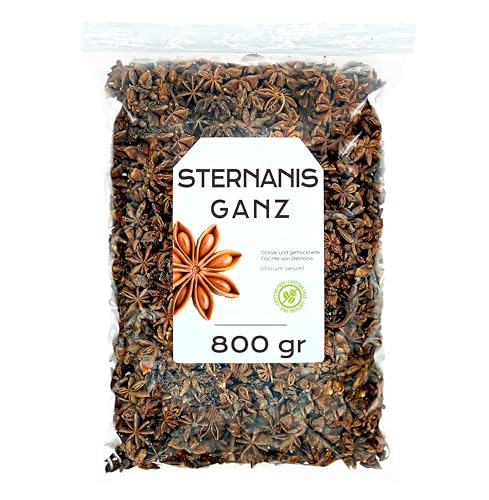 Sternanis 800g - Sternanis Ganz - Anis - Anis Sterne Deko - Anissterne - Sternanis in Lose - Natürliche Eigenschaften (800 gr) von Tea Life